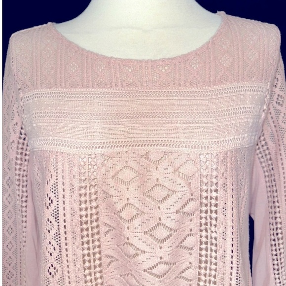 Lucky brand geo lace romantic top small - Picture 2 of 6